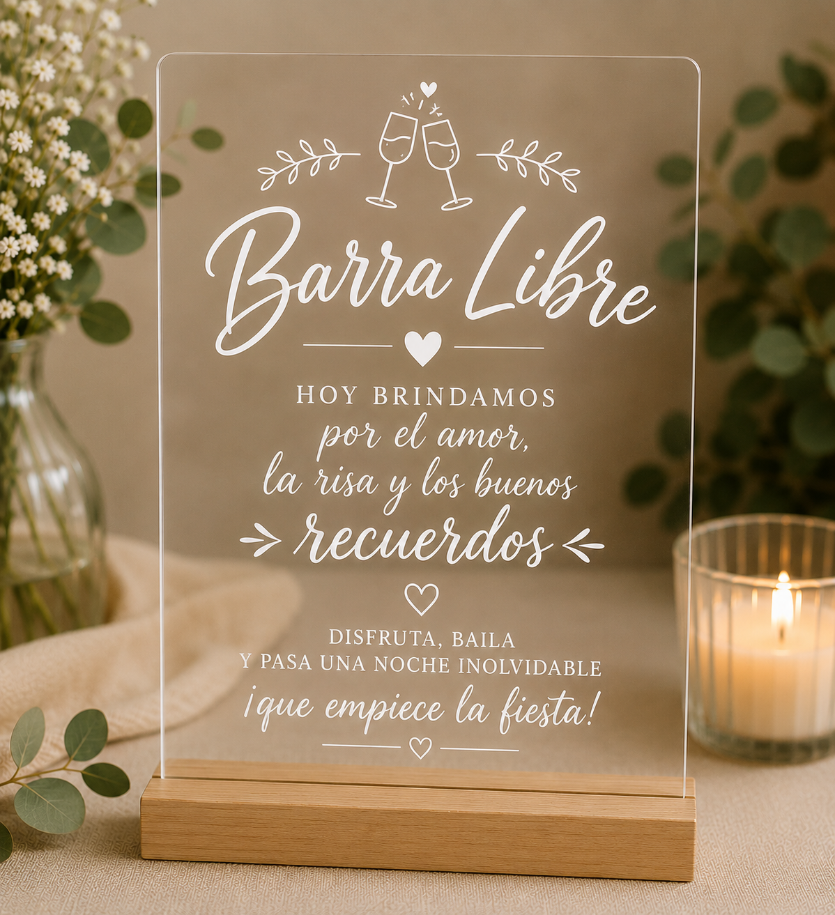Cartel de Barra Libre Personalizado