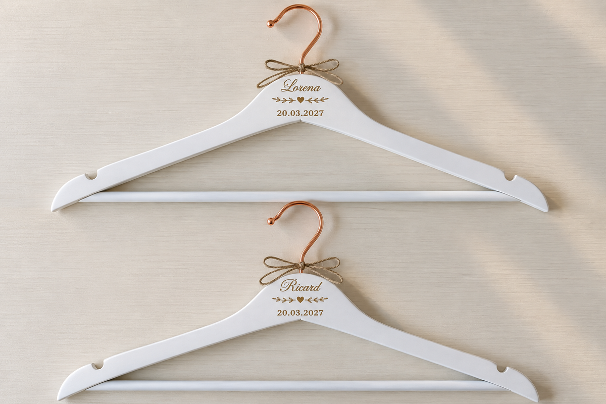 Perchas Personalizadas para Boda